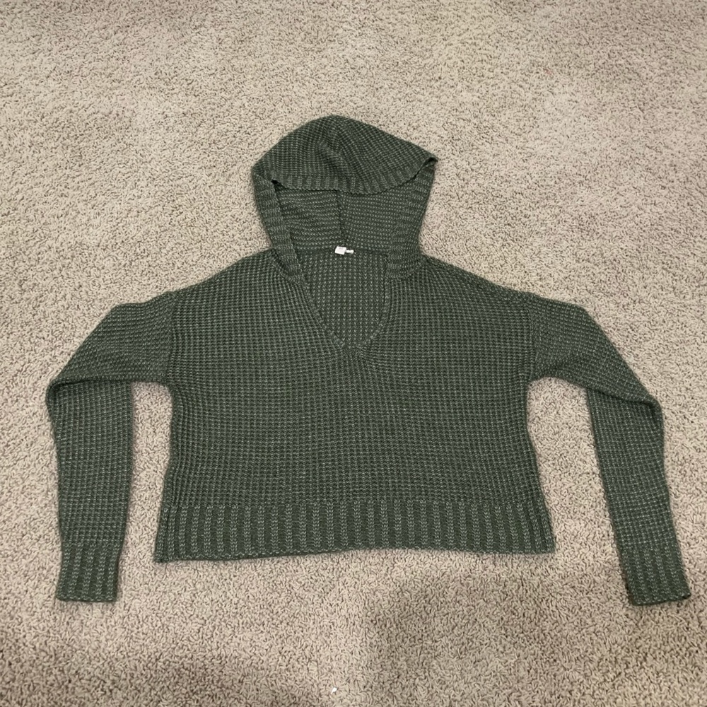 Green Long sleeve Sky and Sparrow Crop Sweater